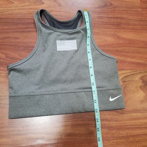 Nike US Flag Everything Sports Bra Grey Women's Size Small Racerback Activewear - Picture 9 of 9